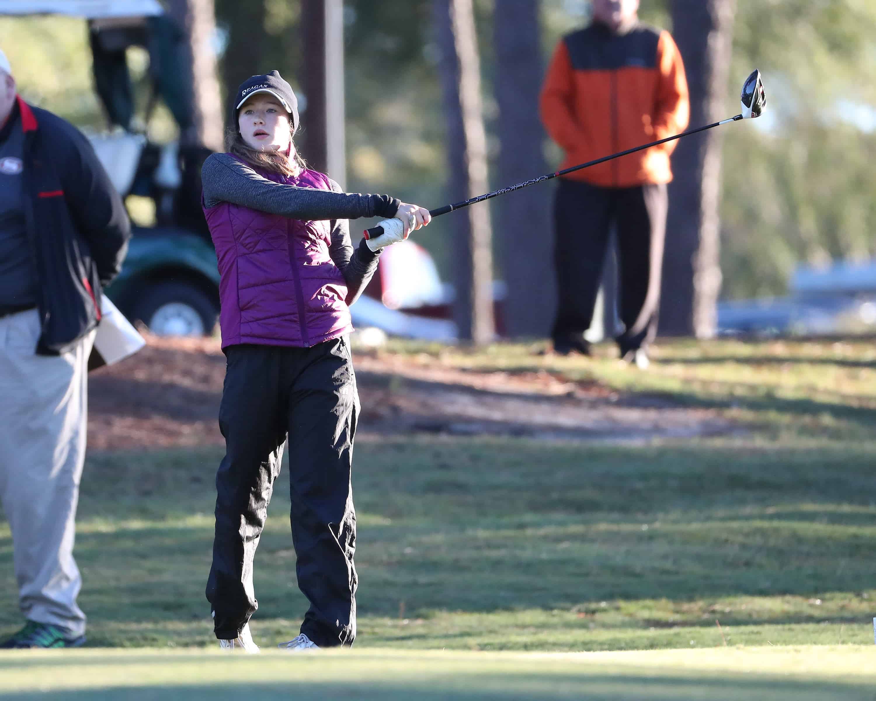 Reagan High golfers take NCHSAA 4A team and individual girls golf