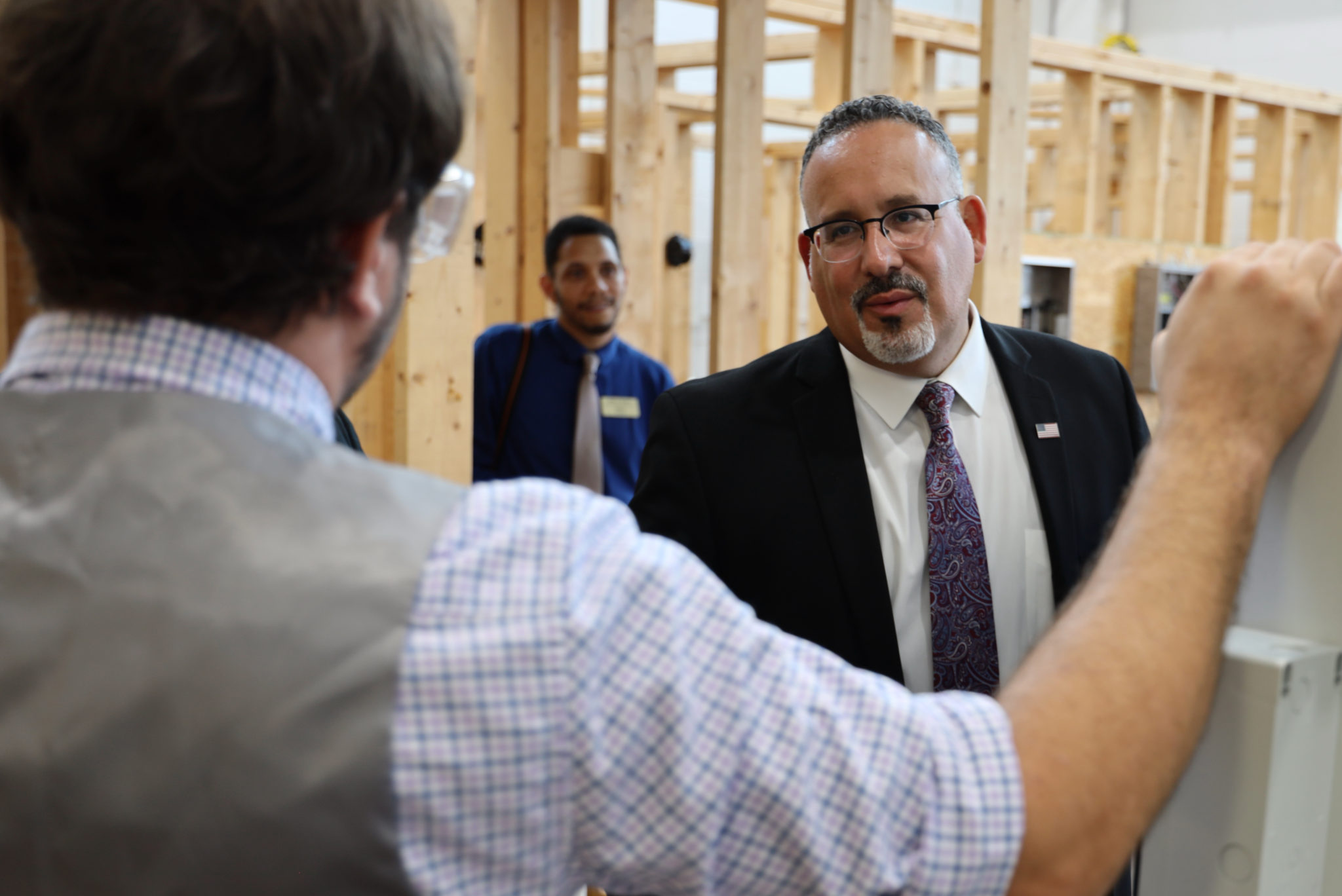 Education Secretary Miguel Cardona Visits GTCC EducationNC   Cardonaelectronics2 Scaled 