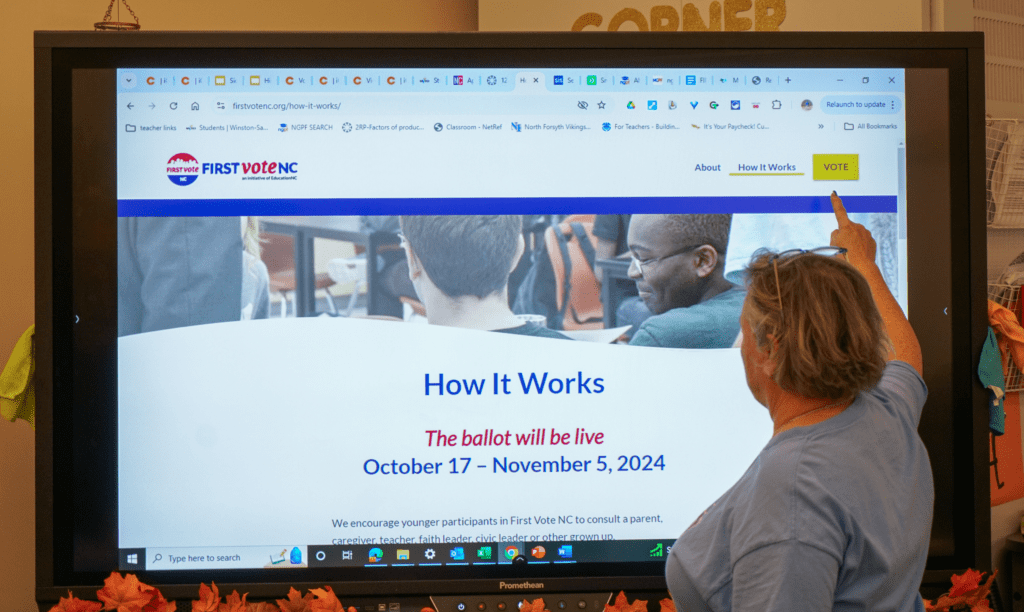 North Carolina students practice voting with First Vote NC EducationNC