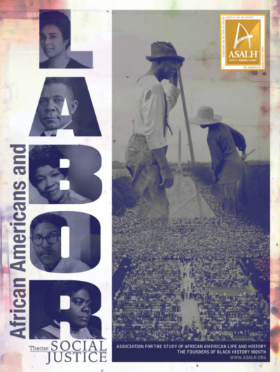 logo for African Americans and Labor theme, people working in a field